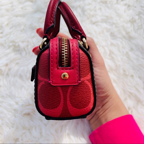 Coach Rowan Coin Case In Blocked Charm Keychain - Picture 4 of 8